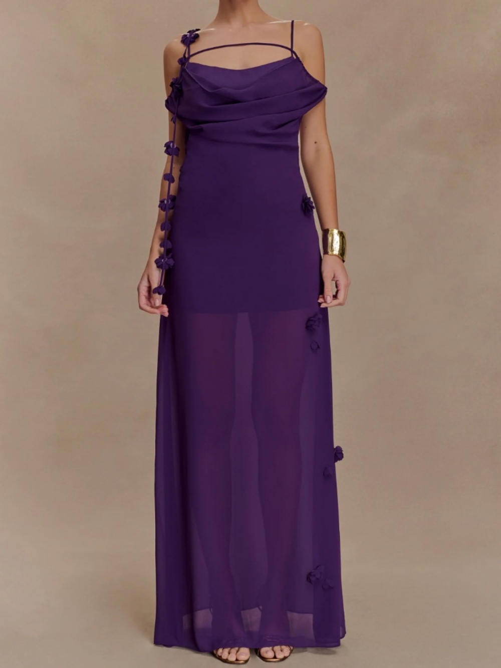 Rosalie Floral Chiffon Maxi Dress -